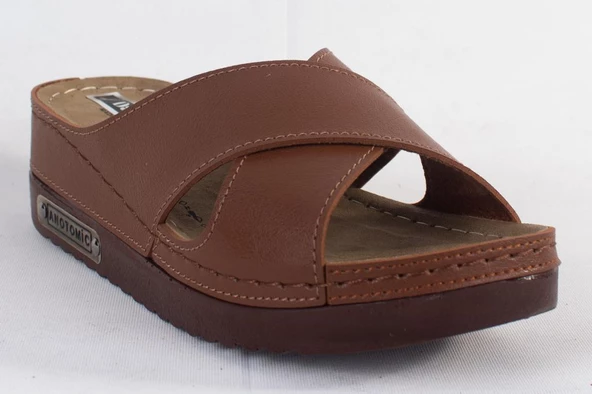 Dagoster DZA37-3029 Taba Günlük Ortopedik Kadın Terlik - Resim 2