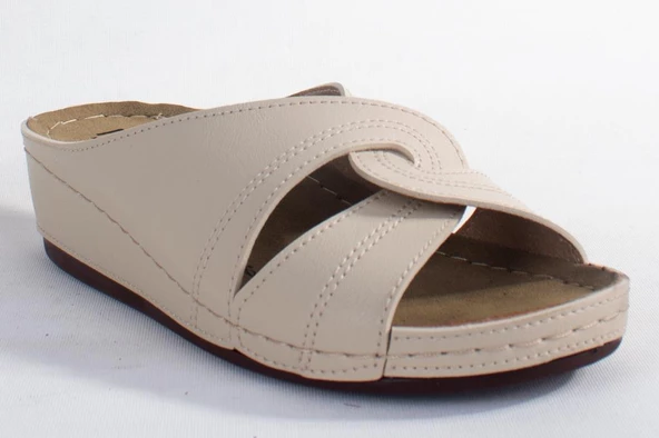 Dagoster DZA37-1816 Bej Günlük Ortopedik Kadın Terlik - 2