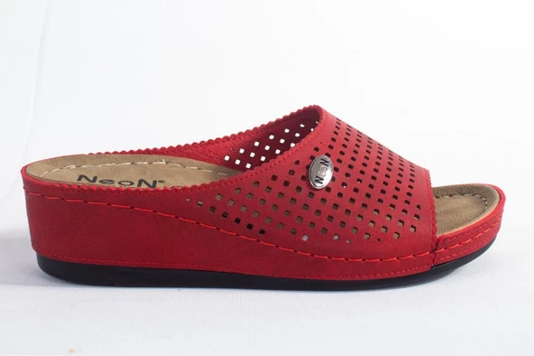 Dagoster DZA37-1825 Kırmızı Günlük Ortopedik Kadın Terlik - 3