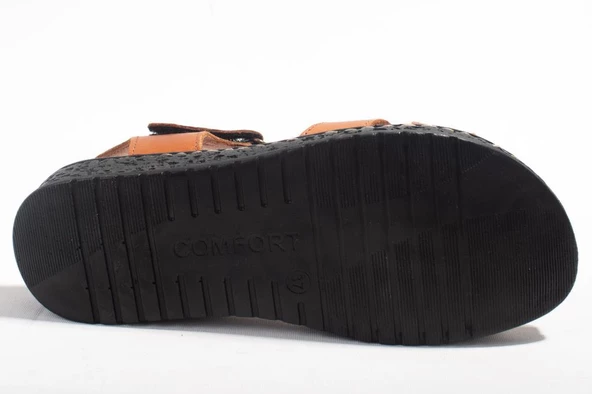 Dagoster DZA07-60021015 Taba Günlük Ortopedik Deri Kadın sandalet - 4