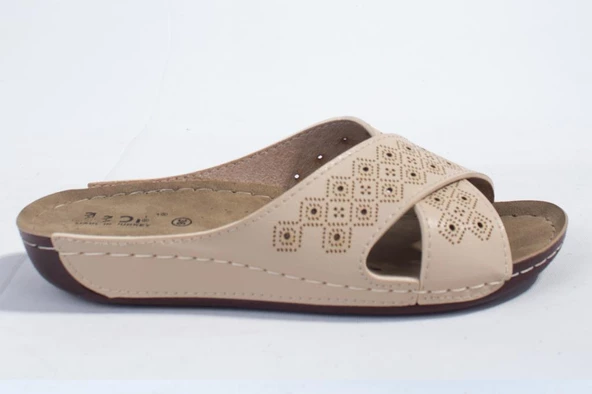 Dagoster DZA37-513 Bej Günlük Ortopedik Kadın Terlik - 3