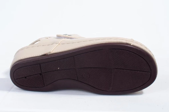 Dagoster DZA37-1818 Bej Günlük Ortopedik Kadın Sandalet - 4