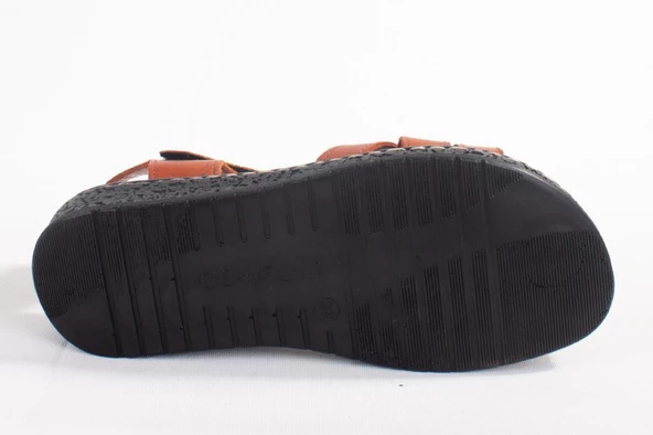 Dagoster DZA07-60021011 Taba Günlük Ortopedik Deri Kadın sandalet - 4