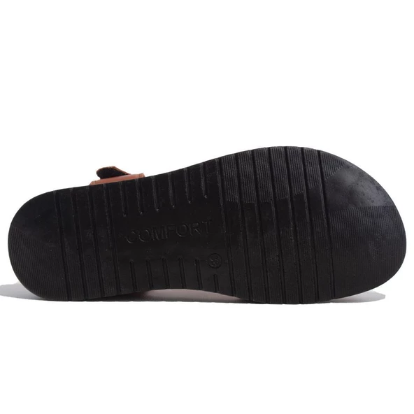 Dagoster DZA07-60021011 Taba Günlük Ortopedik Deri Kadın sandalet - 8