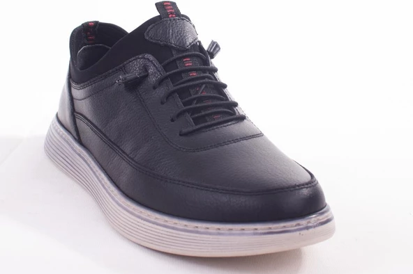 Dagoster DMA08-2002 Siyah Ortopedik Günlük Deri Erkek Ayakkabı - 2