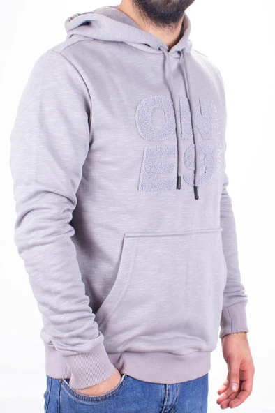 Twister 1931 Gri Kapüşonlu Erkek Sweatshirt - 2