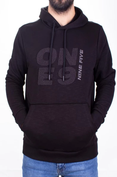 Twister 1931 Siyah Kapüşonlu Erkek Sweatshirt - 3