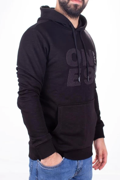 Twister 1931 Siyah Kapüşonlu Erkek Sweatshirt - 2