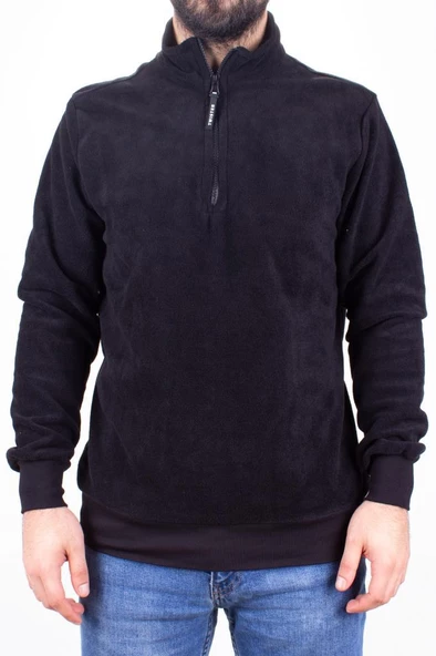 Twister 1903 Siyah Fermuarlı Dik Yaka Erkek Sweatshirt - 3