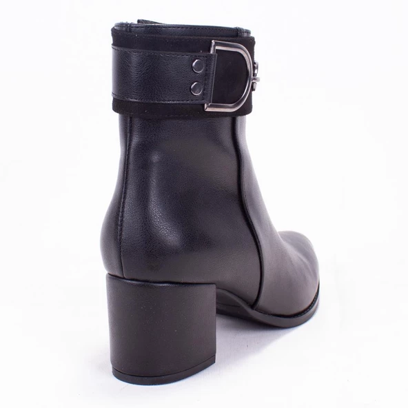 Dagoster DZA07-92822500 Siyah Klasik Topuklu Kadın Bot - 4