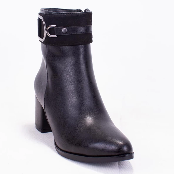 Dagoster DZA07-92822500 Siyah Klasik Topuklu Kadın Bot - 2