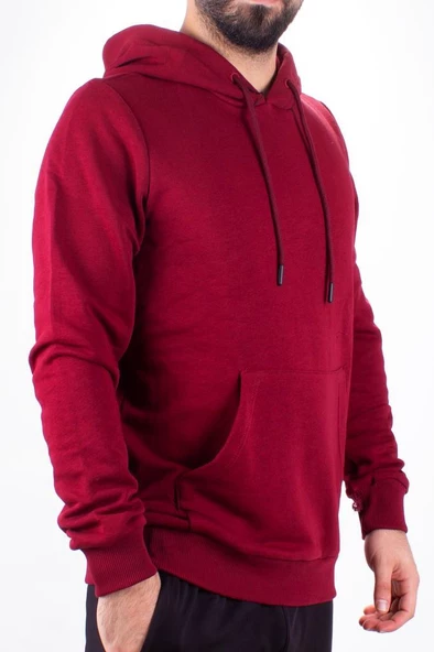 Twister 2732 Bordo Kapüşonlu Erkek Sweatshirt - 2