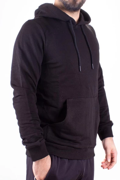 Twister 2732 Siyah Kapüşonlu Erkek Sweatshirt - 2