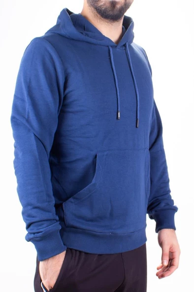 Twister 2732 Mavi Kapüşonlu Erkek Sweatshirt - 2