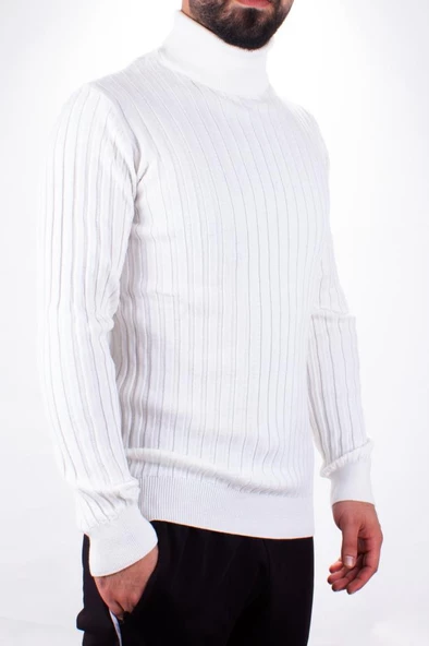 Twister 3625 Ekru Balıkçı Yaka Erkek Kazak - 2