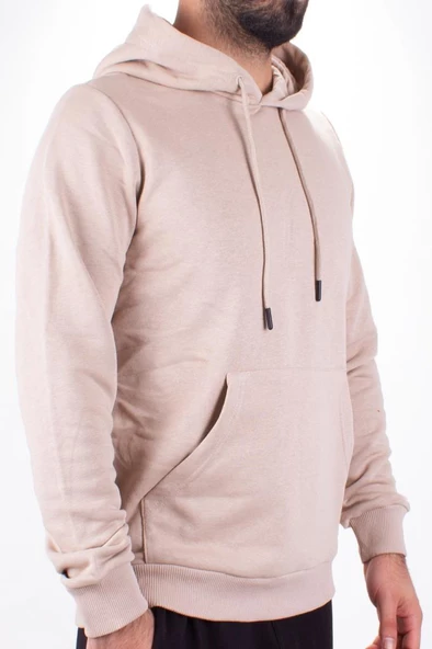 Twister 2732 Bej Kapüşonlu Erkek Sweatshirt - 2