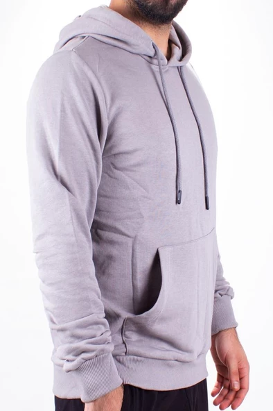 Twister 2732 Gri Kapüşonlu Erkek Sweatshirt - 2
