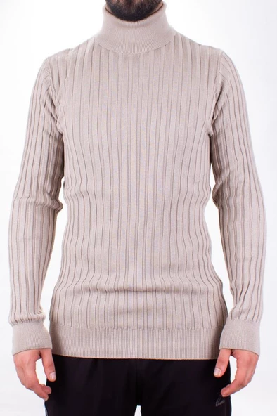 Twister 3625 Bej Balıkçı Yaka Erkek Kazak - 3