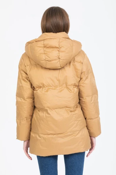 Kinetix Bella Coat Kamel Günlük Kadın Şişme Kaban - 4