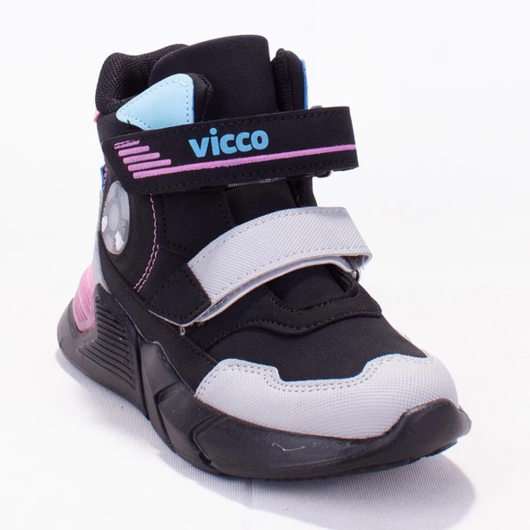 Vicco Sumo 946F21K207 Siyah Pembe Outdoor Işıklı Kız Çocuk Spor Bot - 2