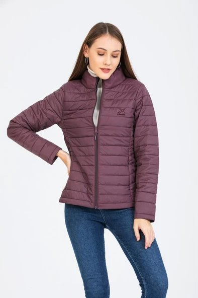 Kinetix SN659 Basıc Padded Coat Mürdüm Günlük Kadın Şişme Mont - 3