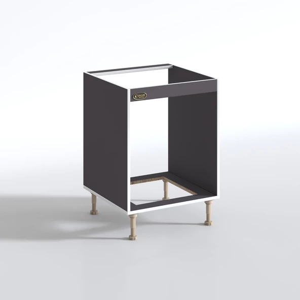 Kenzlife ankastre modülü kabini lev yaşin gri 89-81*60*56 fırın ocak dolabı ayarlı ayaklı - Resim 3