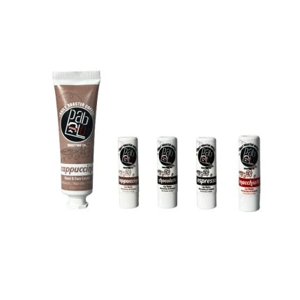 Cappuccino El Kremi ve Cappuccino Lip Balm – Chocolate Lip Balm – Espresso Lip Balm – Macchiato Lip Balm Seti