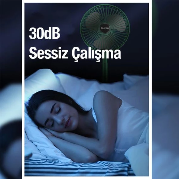 Polham 1200mAh Dokunmatik Ultra Hızlı ve Sessiz Masaüstü Vantilatör, Katlanabilir, Portatif, Taşınabilir Fan - 3