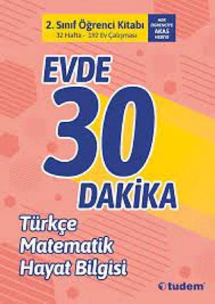 2.Sınıf Evde 30 Dakika Öğrenci Kitabı Tudem Eğitim