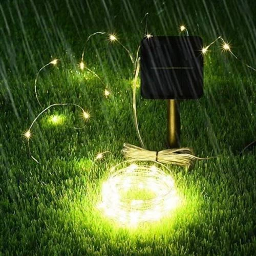 Polham Güneş Enerjili Bahçe Aydınlatması, Bahçe Süsü Su Geçirmez LED Bahçe Kapı Oda Ağaç Aydınlatma - 7