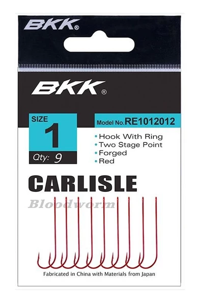 BKK Red Carlisle Bloodworm-R Kırmızı Olta İğnesi - 5