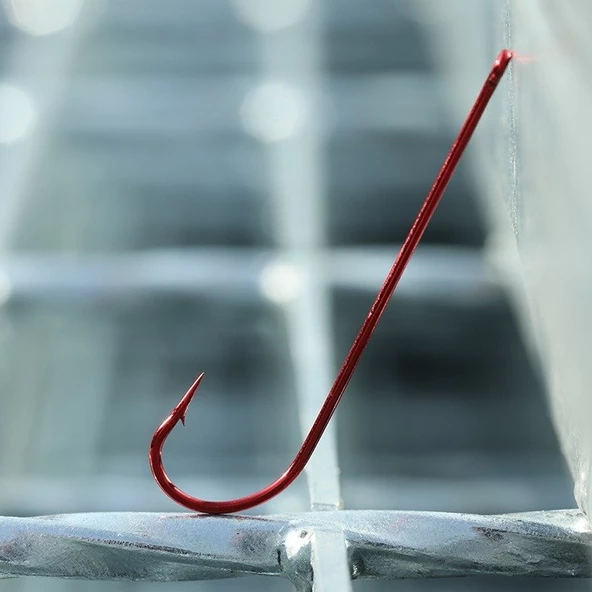 BKK Red Carlisle Bloodworm-R Kırmızı Olta İğnesi - 8