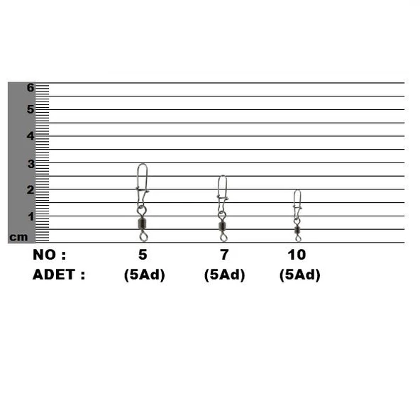 EFFE Rolling Swivels Nice Snap Klipsli Fırdöndü - 3