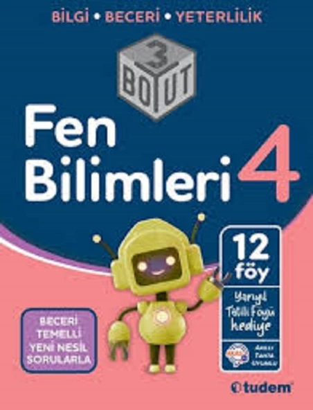 4. Sınıf Fen Bilimleri 3 Boyut Soru Bankası Tudem Yayınları