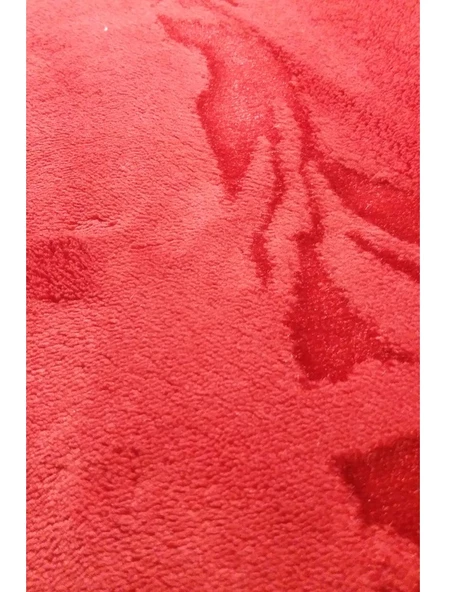 Prizma Bianca Eskitme Desen Kaymaz Latex Taban Halı (150x200)-Kırmızı - 3