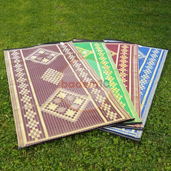 Plastik Hasır Halı Kilim Piknik Cami Park Plaj Bahçe Balkon Teras Kamp Outdoor Karavan Mat 90x140 cm - 7