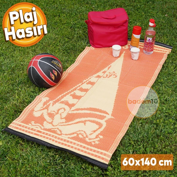 Plastik Hasır Halı Kilim Piknik Cami Park Plaj Bahçe Balkon Teras Kamp Outdoor Karavan Mat 60x140 cm