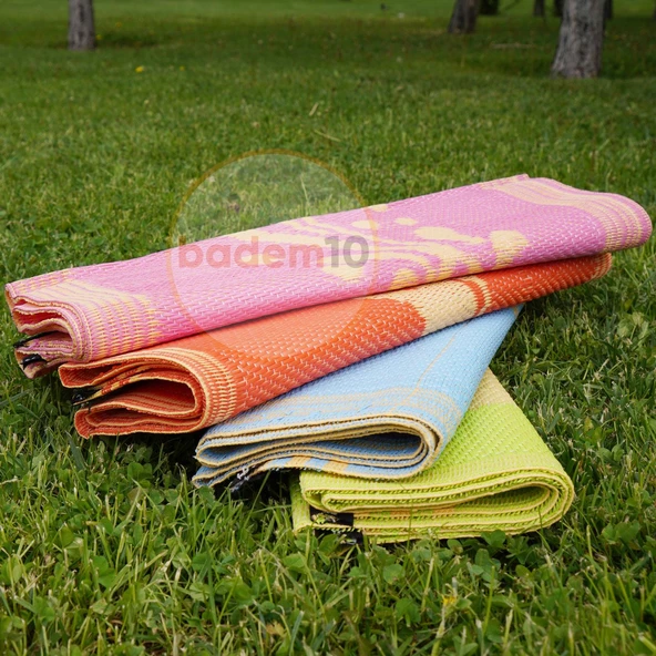 Plastik Hasır Halı Kilim Piknik Cami Park Plaj Bahçe Balkon Teras Kamp Outdoor Karavan Mat 60x140 cm - 5