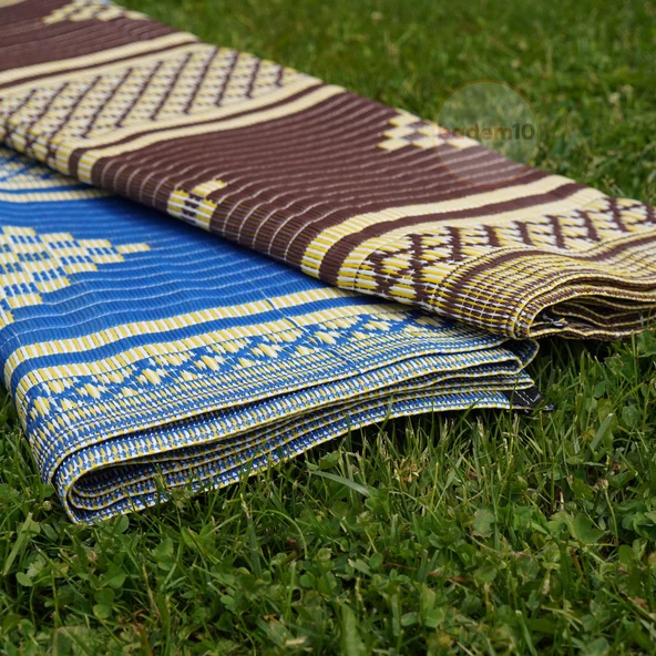 Plastik Hasır Halı Kilim Piknik Cami Park Plaj Bahçe Balkon Teras Kamp Outdoor Karavan 140 x 230 cm - Resim 3