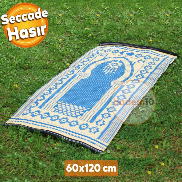 Plastik Hasır Halı Kilim Piknik Cami Park Seccade Namazla Bahçe Balkon Kamp Outdoor 60 x 120 cm