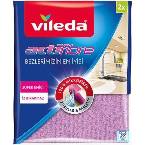 Vileda Turbo Pedallı Sistem + Vileda 2'li Actifibre Mikrofiber Bez - 2