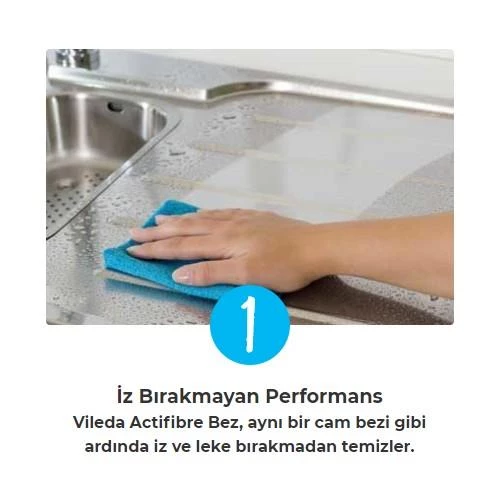 Vileda Turbo Pedallı Sistem + Vileda 2'li Actifibre Mikrofiber Bez - 3