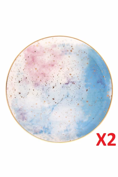 Porland Cosmos Desen Düz Tabak 24cm 2li 04ALM006669