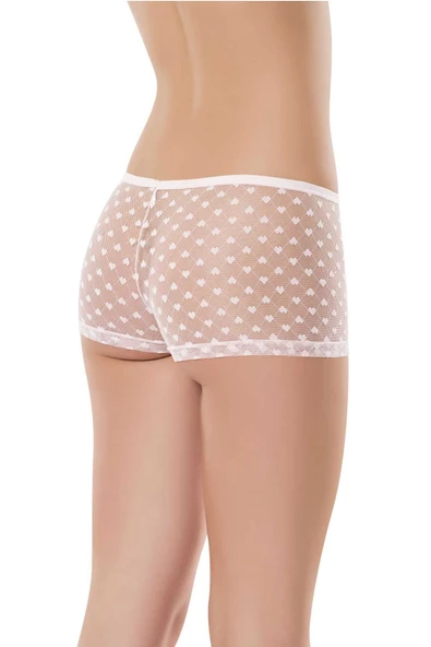 5 Adet Kadın Komple Tül Dantel Boxer Külot - 3