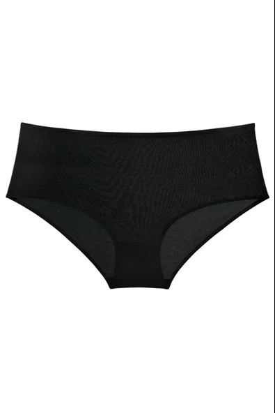 3 Adet Kadın Yüksek Bel Bato Külot Siyah Beyaz Pudra - 3