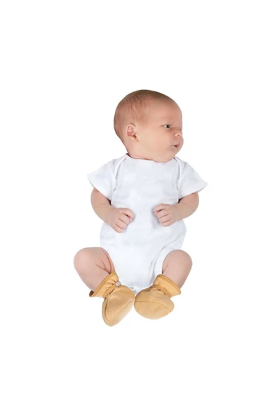 Sevi Bebe Gaz Giderici Kiraz Çekirdekli Patik Ekru - 4