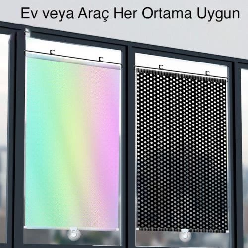 Coofbe Araç Güneşlik Otomatik Geri Çekilebilir 45x125cm Araç Ön Cam Güneşlik Katlanabilir Araç Oto Ön Cam Güneşlik - 4