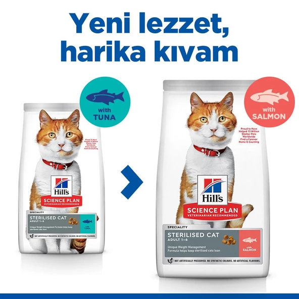 Hılls Kısırlaştırılmış Somon Balıklı Kedi Maması 3 Kg - 5