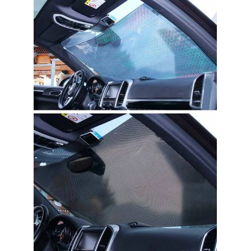 Polham Katlanabilir 58x125cm Araç Ön Cam Güneşlik Oto Perde Brandası Ev Araç Çok Amaçlı Perde - 8