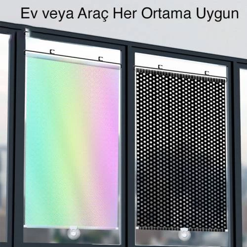 Polham Katlanabilir 58x125cm Araç Ön Cam Güneşlik Oto Perde Brandası Ev Araç Çok Amaçlı Perde - 6
